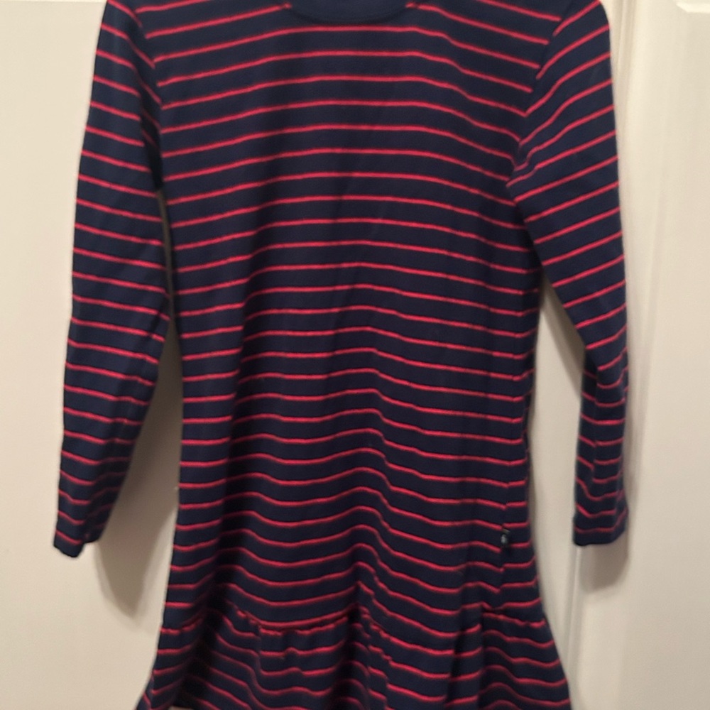 Toobydoo Navy and Red Striped Dress